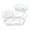thumbnail image 2 of Cesta de frutas para encimera de cocina, cesta de malla metálica multiusos, organizador de 3 niveles Blanco B, 2 of 9