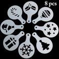 thumbnail image 1 of 8PCS Cake Stencil DIY Christmas Patterns Cake Decorating Stencil Baking Stencil for Cake Fondant, 1 of 6