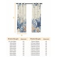 thumbnail image 6 of Blue Starfish Coastal Blackout Curtains for Bedroom, Eucalyptus Summer Nautical Shell Retro Thermal Insulated Kitchen Drapes with Grommets, Light Blocking Window Treatment, 2 Panels 52" x 54", 6 of 7