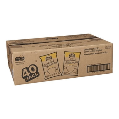 LAY'S Croustilles Cuites au Four, Original, Croustilles pour Distributeur 40x32,0 g