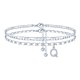 thumbnail image 1 of Pulsera Ursteel bañada en plata con inicial Q en capas, 21,5 cm, 1 of 7
