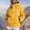 Yellow, variant on IUYRTFE Women's Hooded Windbreaker Jacket with Zipper and Snap Button Placket Lightweight Water Resistant Outdoor Coat for Hiking Travel and Daily Wear