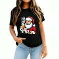 thumbnail image 2 of Christmas Santa Claus Ho My Byter Beer Gift Print Holiday Party Wear Black Funny Graphic T-Shirt for Men and Women, 2 of 4
