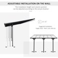 thumbnail image 4 of Outsunny 10' x 12' Outdoor Hardtop Pergola Polycarbonate Roof Gazebo Grey, 4 of 10