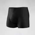 thumbnail image 4 of Men's Solid Seamless Boxer Briefs Black XXXL, 4 of 9