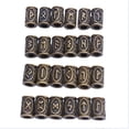 thumbnail image 2 of 24pc Viking Rune Beads for Dreadlocks, Hair Jewelry Charms with Norse Symbols for Braiding, DIY Viking Hair Accessories, Alloy Large Hole Beads for Braids & Hair Decor (24 Pieces), 2 of 7