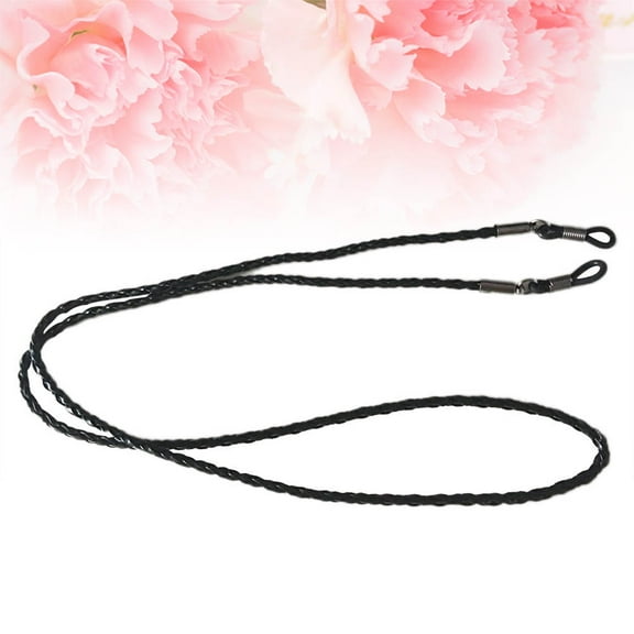 NUOLUX 1Set Sunglasses Neck Strap for Men Eyeglasses Holder Black Braided Textured Secure Eyewear