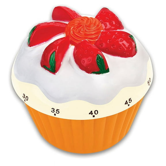 CUPCAKE TIMER - ORANGE-WHITE-RED