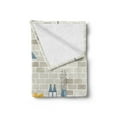 thumbnail image 2 of Brick Wall Soft Flannel Fleece Throw Blanket, Modern Flat Design of Empty Kitchen Interior Apartment Furniture Illustration, Cozy Plush for Indoor and Outdoor Use, 60" x 80", Multicolor, by Ambesonne, 2 of 5