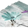 thumbnail image 6 of Farmhouse Floral Shower Curtain Teal Flowers Butterfly Bathroom Decor Shower Curtain Fabric Polyester Waterproof with Plastic Hooks 72" X 72", 6 of 6