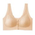 thumbnail image 1 of DecSea Front Buckle Gathered Large Size Bra For Middle-aged And Elderly People Lace Seamless Beautiful Back Without Steel Ring Bra, 1 of 2