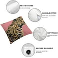 thumbnail image 4 of BANET Decorative Throw Pillow Cushion Covers for Couch Pattern Different Wild Striped Animal On Animals with Pink Textures Sofa Pillows Case 18x18in, 4 of 5
