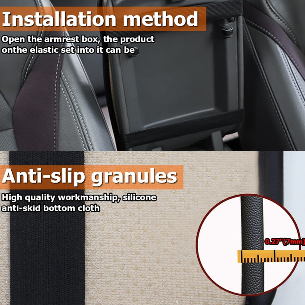 Leather Car Armrest Mat Center Console Arm Rest Protection