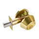 thumbnail image 2 of Cerradura de puerta con cerrojo de seguridad de un solo cilindro, herrajes de acero inoxidable de alta resistencia Oro, 2 of 9