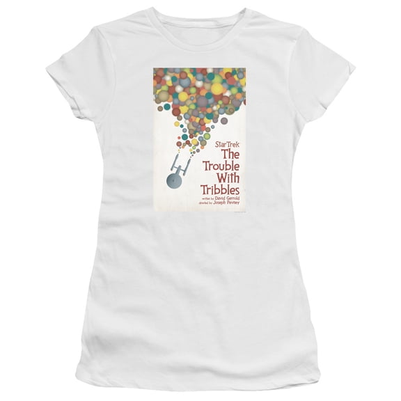 Star Trek Tos Episode 44 Junior Women's Sheer T-Shirt White