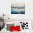 thumbnail image 4 of COMIO Blue Gray Abstract Canvas Wall Art Haze Blue Painting Textured Navy and Silver Pictures for Bedroom Abstract Skyline Artwork Living Room Wall, 4 of 4