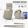 thumbnail image 3 of Dteck Mini Bag for Samsung Galaxy Z Flip 6/5/4/3, Crossbody Wallet with RFID Blocking Card Holder for Motorola Razr 2024, Universal Earphone Bag for AirPods / Galaxy Buds 3 Pro,Gray, 3 of 8