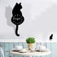 thumbnail image 2 of Reloj de pared acrílico DIY, reloj moderno y bonito con forma de gato, cola temblorosa, decoración del hogar, movimiento silencioso (negro), 2 of 5