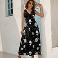 thumbnail image 5 of Amazing Aliens In The Universe With Planet And Stars Womens Night Club Maxi Dress V Neck Sleeveless Bohemia Long Dresses, 5 of 9