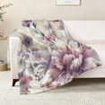 thumbnail image 6 of Christmas Floral Set: 30"x40" Blanket + 15.75"x13.78" Tote Flannel Throw Blanket for Adults, Soft Warm Cozy Air-Conditioned Room Nap Blanket for Couch, Sofa, Office, Mother's Day Gifts, 6 of 15