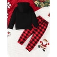 thumbnail image 3 of Bagilaanoe 2Pcs Toddler Baby Boy Christmas Clothes Print Long Sleeve Hoodie Sweatshirt Tops + Sweatpants 1T 2T 3T 4T 5T 6T Kids Long Pants Set, 3 of 9