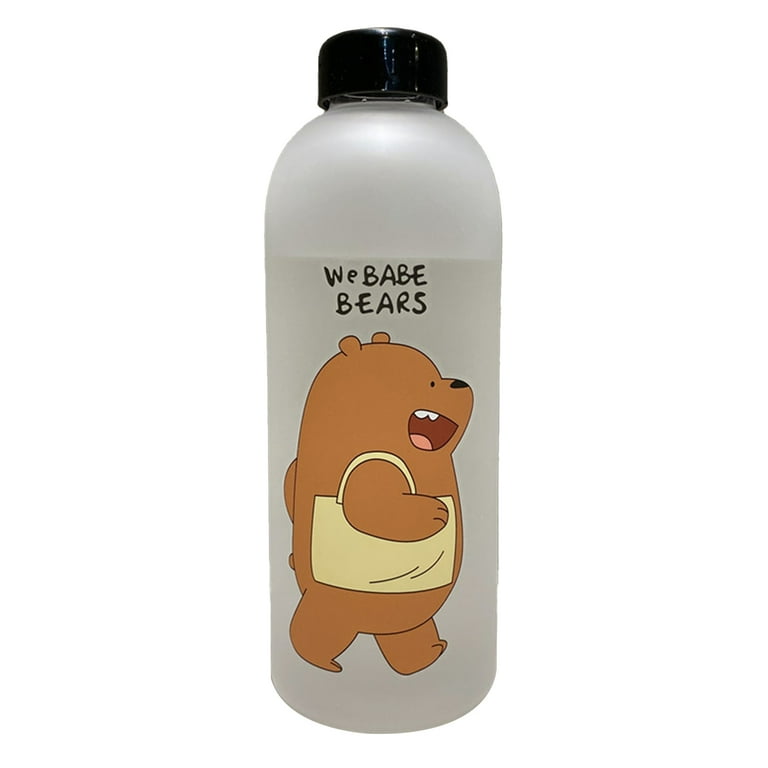 Cute Panda Bear Cup 1000ml Water Bottle Straw Transparent Water Bottle  Drinkw@OZ