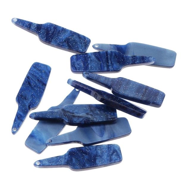 10pcs Mini Joyería Acrílica en apariencia Botella de Cerveza Haciendo que Pendiente Cuelgue Artesanías Azul Salvador Colgante de acetato colgante