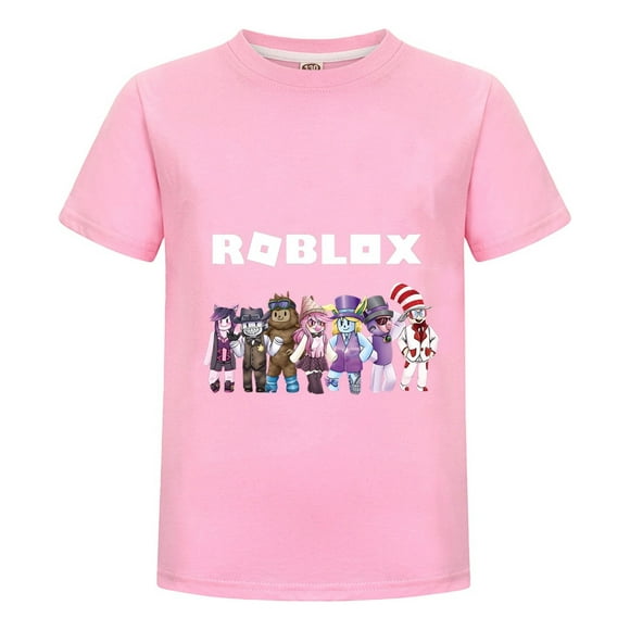 Camiseta de Roblox para Niños Ninas de 4 a 12 Años, Playera Infantil Gamer de Algodón con Gráfico, Ropa de Moda para Verano, Regalo para Cumpleaños y Navidad