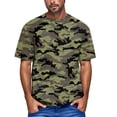 thumbnail image 2 of Mens Workout Shirts Big And Tall Short Sleeve Crewneck Camouflage T-Shirts Causal Stylish Camo Pullover Top Tees,Green 2XL, 2 of 6