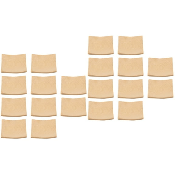 20 Pcs  6x6cm Mini Creative Sushi Tray Bamboo Square Snack Dish Tray Dessert Dried Small Plate for Shop Home Kitchen