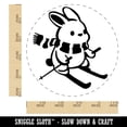 thumbnail image 2 of Ski Rabbit Bunny Slopes Snow Rabbit Self-Inking Rubber Stamp Ink Stamper - Red Ink - Large 1-1/2 Inch, 2 of 7