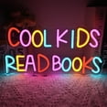 thumbnail image 1 of Letrero decorativo de neón VVYXX Cool Kids Read Books, 51 x 18 cm, 5 V, 1 of 8