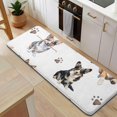 thumbnail image 5 of Cartoon Corgi Dog and Footprints Kitchen Rug Mat,Kitchen Runner Rugs Non Skid Washable,Decorative Kitchen Floor Mats for Kitchen,Sink,Laundry,17"x47.2", 5 of 7