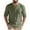Army Green, variant on Jackets for Men Button Down Stand-up Collar Round Neck Solid Color Long Sleeved Casual Blouses,Top for Men Army Green