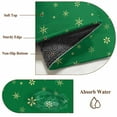 thumbnail image 2 of Christmas Green Bathroom Rug Washable 2x3 Entryway Rug Non Slip Winter Snowflakes Xmas Retro Front Door Mat Low Pile Indoor Doormat Throw Floor Carpet for Kitchen Bedroom Entrance, 2 of 8