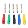 thumbnail image 3 of Paquete de 10 conectores banana macho apilables de 4 mm y 7 pines, 1000 V, 32 A, con funda blanda para cable de audio, 3 of 12