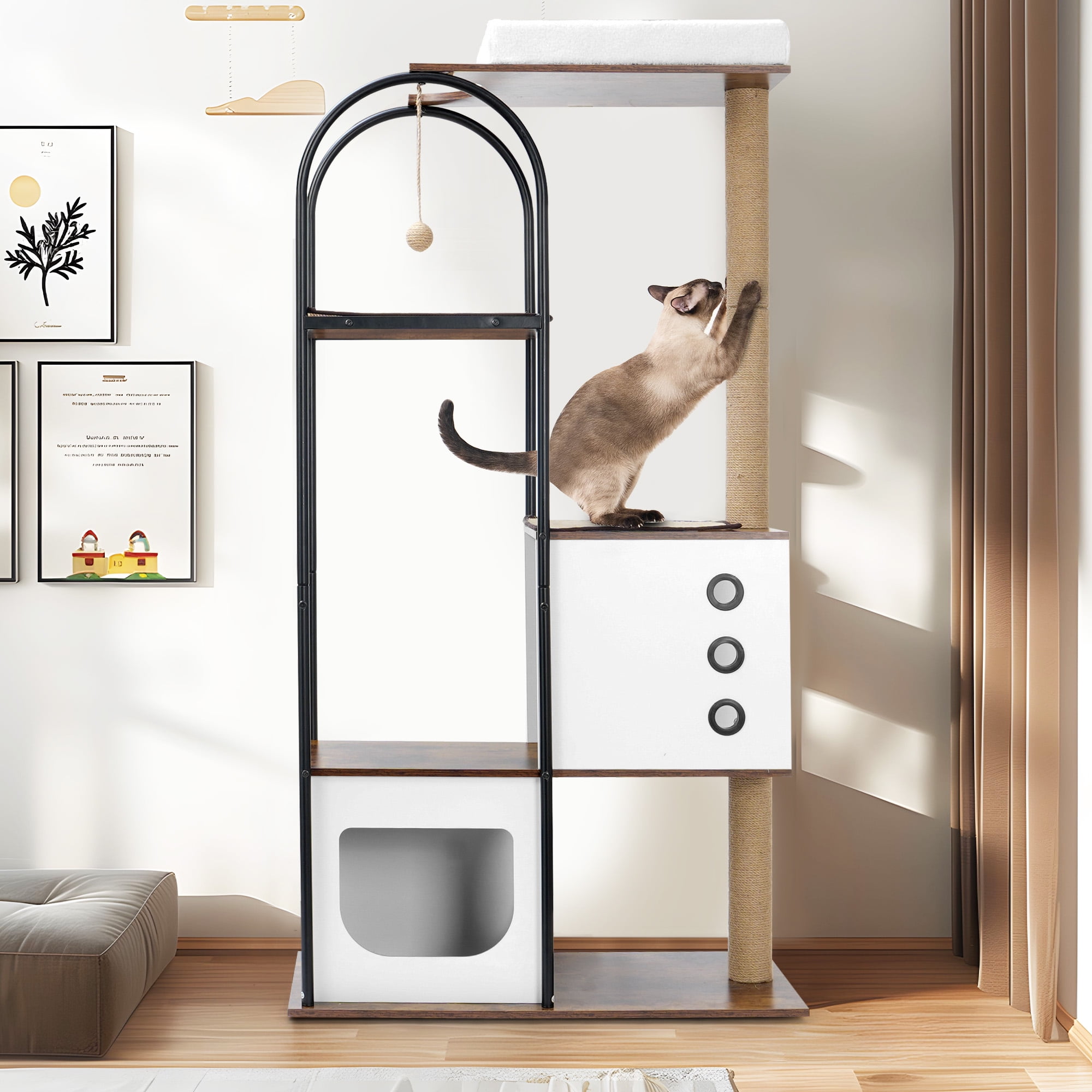 Hennessy 43 modular modern cat tree hotsell