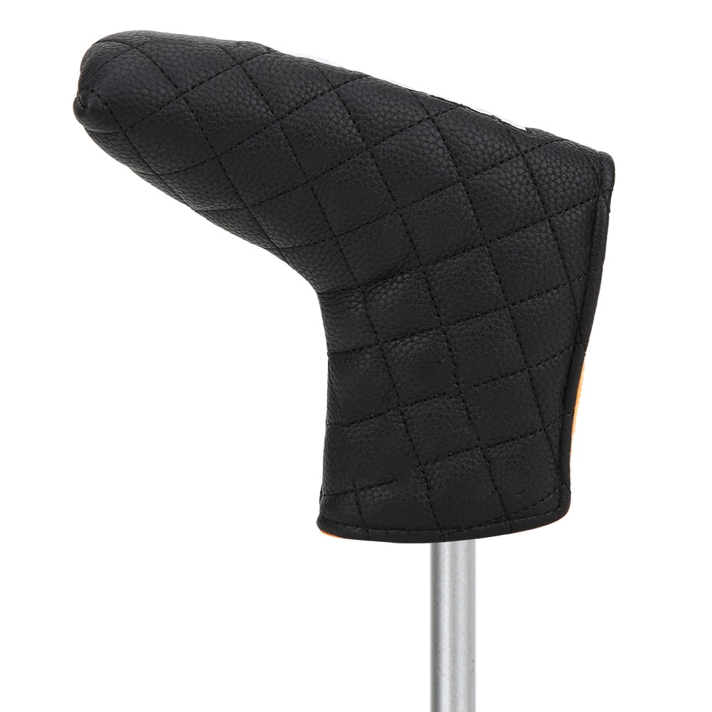 Housse de Putter de Golf, Couverture de Putter de Golf Magnétique Imperméable à l'Eau Accessoire de Couverture de Tête de Club de Golf en Forme de PU L
