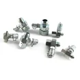 thumbnail image 3 of SINOCMP 7Pcs JIC37 Hydraulic Swivel Run Tees Hydrulic Tee Connector, Tester Tee Coupling Set for Excavator Construction Machinery Hydraulic System, 3 of 7