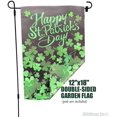 thumbnail image 3 of St. Patrick's Day Garden Flag - 12" x 18", Evergreen Clovers, Double Sided, 3 of 4