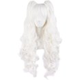 thumbnail image 1 of Pelucas de mujer trenzadas y rizadas de 28"/70 cm de largo (blancas), 1 of 5