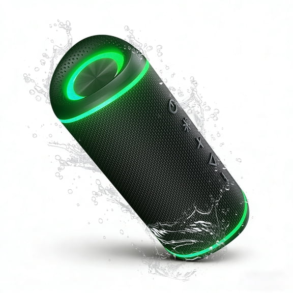 Portable Bluetooth Speaker with Stereo Sound, Wireless Bluetooth 5.3,RGB Lights, IPX7 Waterproof, 24H Playtime, TWS Pairing for Outdoor/Home/Party/Travel