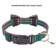 thumbnail image 5 of Collar navideño para perros PTDECOR con lazo a cuadros para perros medianos, 5 of 5
