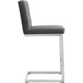 thumbnail image 4 of Tov Furniture Tabouret de Comptoir en Acier Inoxydable Helsinki (Lot de 2), Gris, 4 of 9