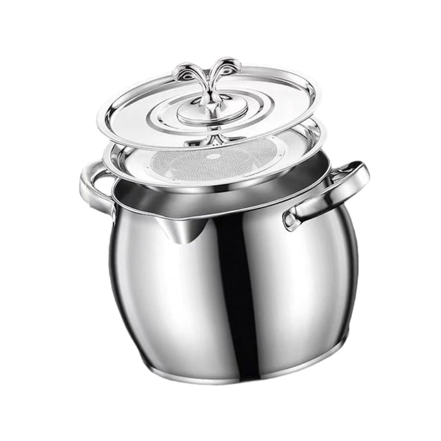 Contenedor para manteca de cerdo, colador de aceite, gran capacidad, versátil, de acero inoxidable, para almacenar latas. 4 L 165 cm x 18 cm