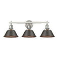 thumbnail image 6 of 3 Light Vanity Light in Vintage Style 10 inches High By 24.25 inches Wide-Chrome Finish-Matte Black Shade Color Bailey Street Home 170-Bel-4159308, 6 of 10