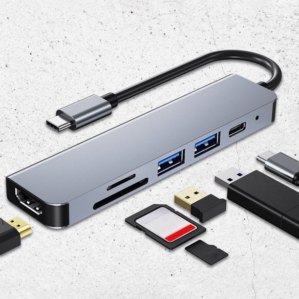 Estación de acoplamiento HUB compatible con HDMI Adaptador de concentrador USB3.0 para computadoras portátiles Tablet Ipad Hugtrwg Nuevos Originales