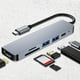thumbnail image 4 of Shunt Hub USB3.0 Convertidor Powe Splitter Extension Compatible Con Velocidad Transmisión 6 en 1 Lector Tarjetas SD/TF 5.0 Gbps para Computadoras Portátiles Tablet Ipad Rojo, 4 of 9