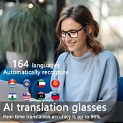 AI Smart Glasses for Men Women, Deepseek R1 & Gemini-2.5 AI Assistant, 164 Languages Support, Bluetooth 5.3, Music Playback, Hands-Free Calling, IP67 Waterproof, Physical Photochromic Lenses