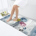 thumbnail image 2 of Rustic Farmhouse Bath Mat, Farm Blove Daisy Floral Flowers Butterfly Country Wooden Bath Rug for Bathroom, Grey White Bath Mat Soft Non Slip Bath Rugs, 16X48IN, 2 of 5